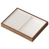 Exquisite Wood Rings Tray Velvet Jewelry Display Tray Convenient Ring Earring Holder  Home