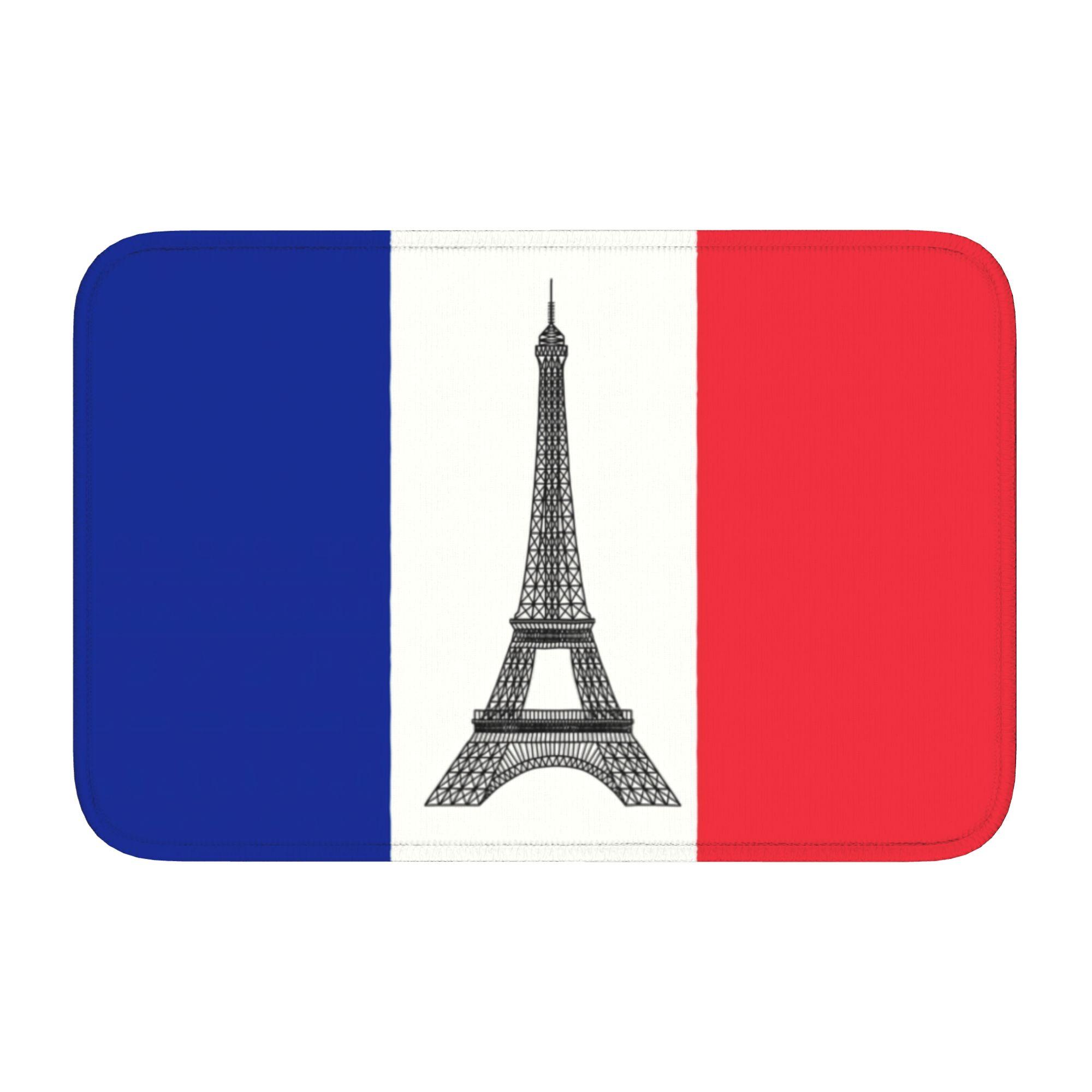 Tapis de porte personnalisé Le Tour de France Antidérapant Extérieur Imperméable Vélo Français Tapis de sol Tapis d'entrée Salle de bain Tapis 40cm x 60cm