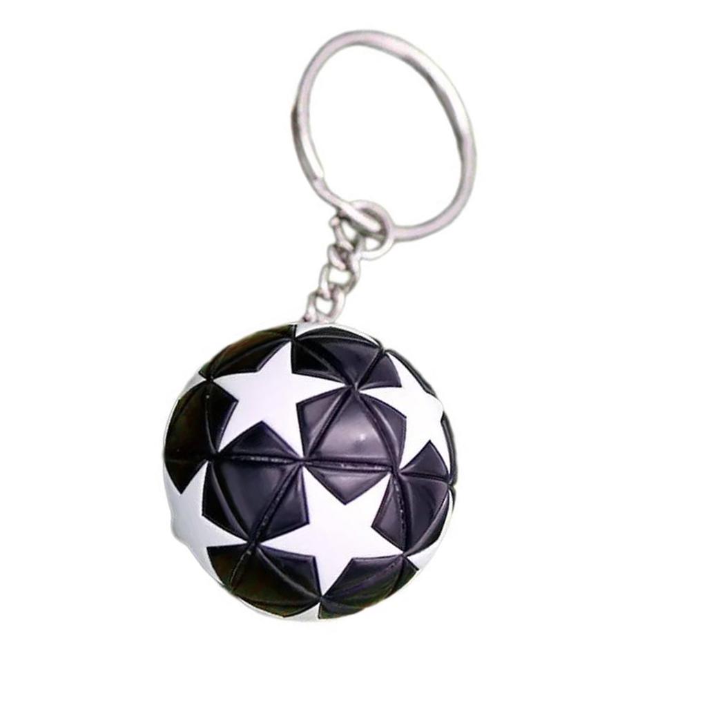 European Styles Football Sturdy Imitation Leather Keychain Souvenir Pendant Decoration for Fan and Collectors Wear