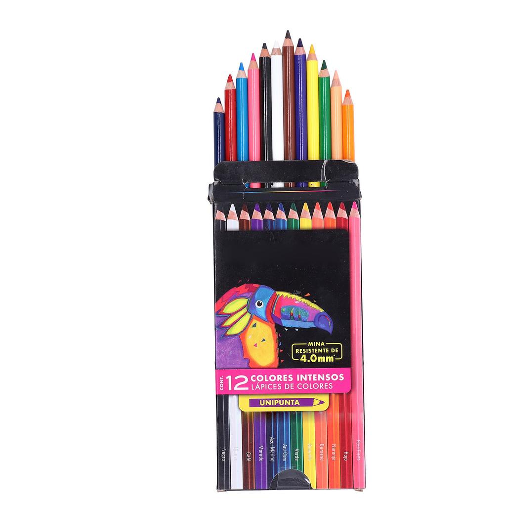 12Pcs Oil Colored Pencils Vibrant Colors Rich Hues Pre Sharpened Safe Odorless Easy Colouring Color Pencil Set
