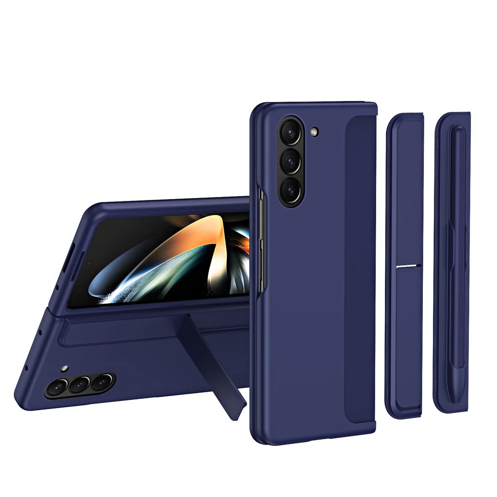 2 in 1 Removable Pen Slot Stand Holder Case For Samsung Galaxy Z Fold 7 6 5 4 3 Skin Friendly Matte Fold6 Shockproof Hard Cover
