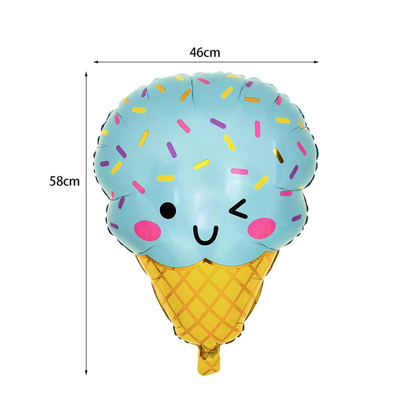 1/5Pcs Ice Cream Candy Cake Dessert Foil Balloons Girls Summer Birthday Party Candy Bar Decorations Kids Toy Cartoon Air Globos