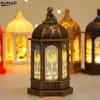 Muslim Ramadan Lantern Decor EID Mubarak LED Festival Night Light Eid Al Adha Gift Ornament Eid Decoration For Home Party Supply