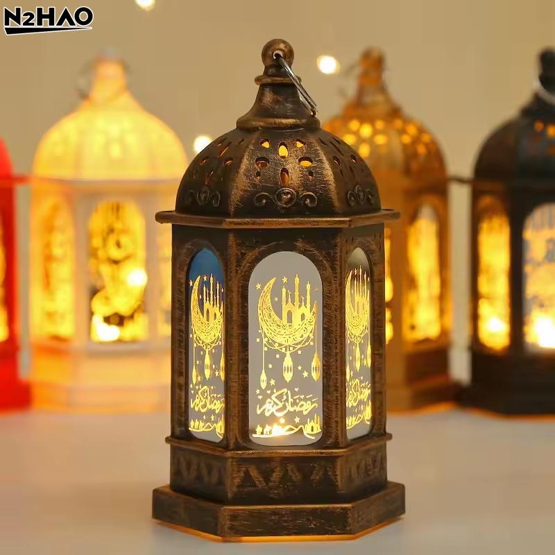 Muslim Ramadan Lantern Decor EID Mubarak LED Festival Night Light Eid Al Adha Gift Ornament Eid Decoration For Home Party Supply