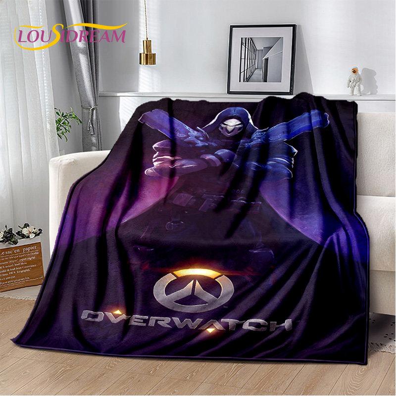 Overwatch Game Gamer DVA  Reaper Soft Plush Blanket,Flannel Blanket Throw Blanket for Living Room Bedroom Bed Sofa Picnic Kid 3D