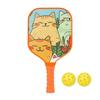 Mermaid Cat Pickleball Paddle with 2 Pickleballs Cartoon Pickleball Paddle Set Honeycomb Core Lightweight Sports Paddle