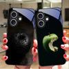 Black Apple Stone For Apple IPhone 16E 16 E 11 13 15 P Ro 14 Pro Max 12 Mini 7 8 Plus XR X XS Black Tempered Glass Phone Case