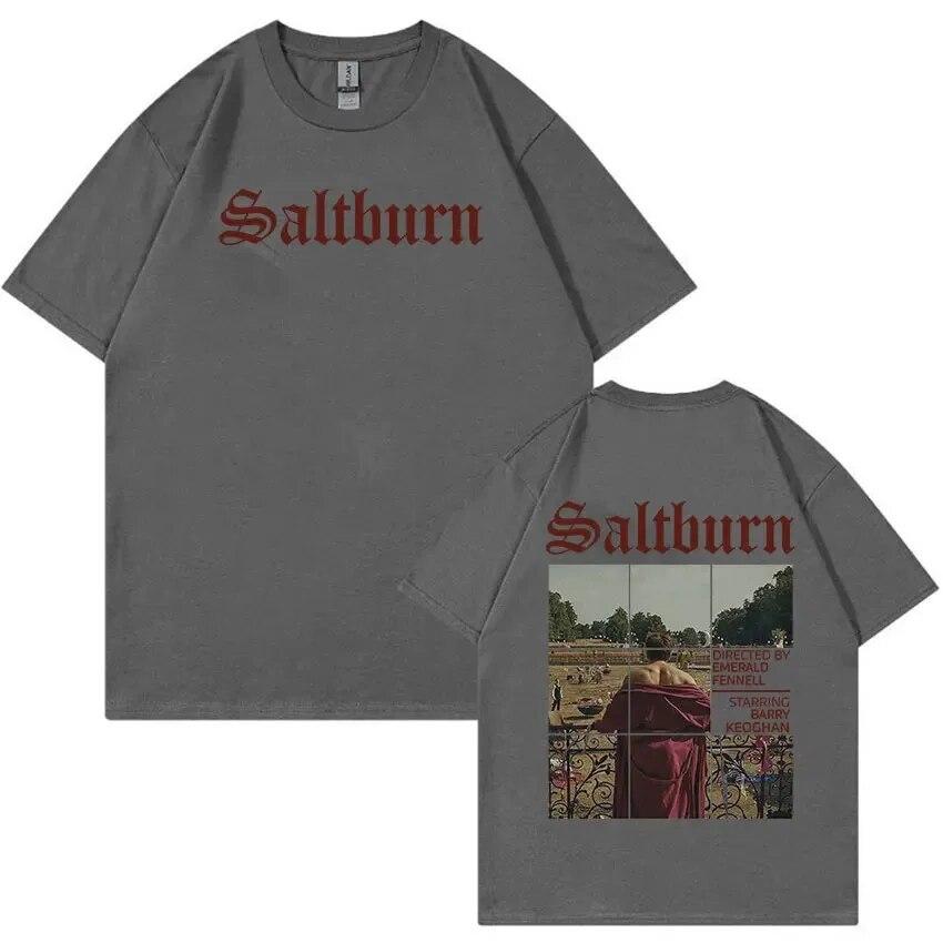Heißer Film Saltburn Grafikdruck T-Shirt Unisex Mode Harajuku Vintage T-Shirts Unisex Casual Baumwolle Übergroßes T-Shirt Streetwear Unisex