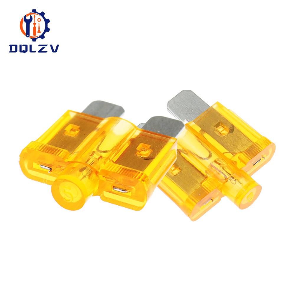 5A~40A Medium Size Auto fuse inserts car insurance tablets Medium fuse with lamp car inserts fuse Fuse Holders1