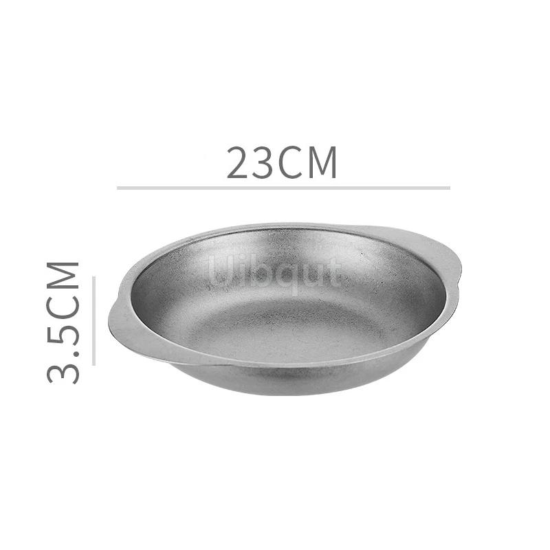 Creative irregular plate High-end stainless steel outdoor tableware Western-style dinner plates Vintage alien-shaped plate