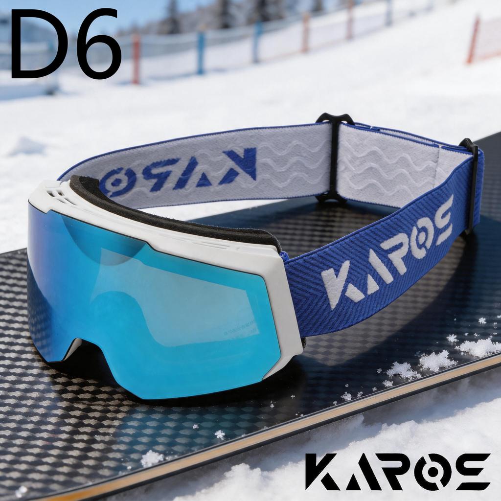 KAROS Ski goggles, outdoor snow goggles, double-layer anti-fog snow goggles, suitable for single and double boards, high-definition goggles, can be