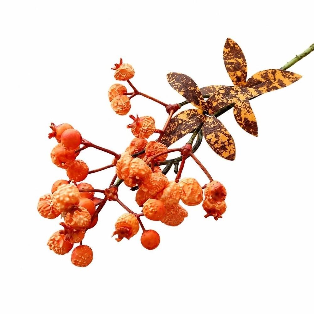Fruit With Leaves Artificial Pomegranate Branches Wedding Home Decoration
