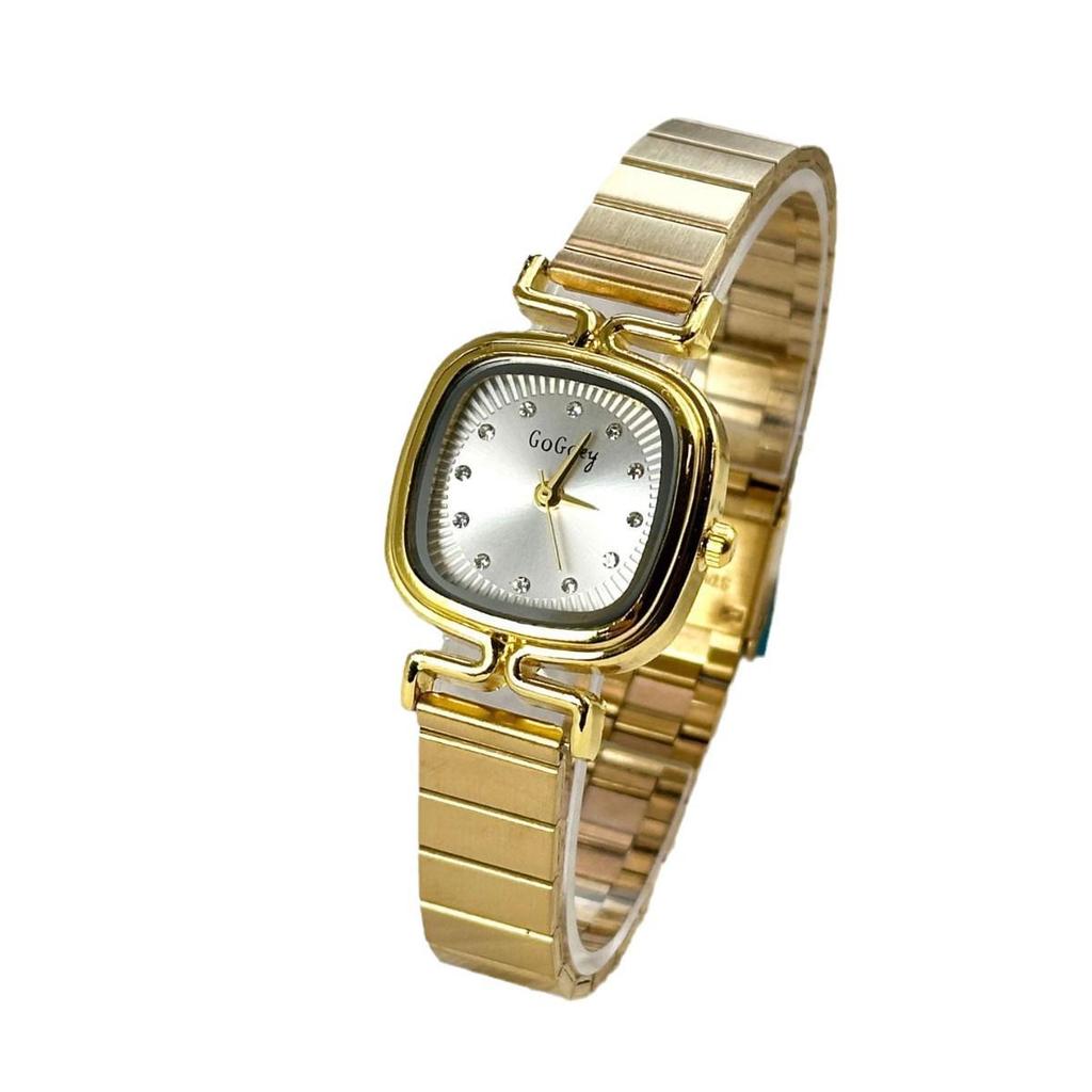 Pre-owned Petite Ladies’ Square Steel Band Watch – Classic Design
