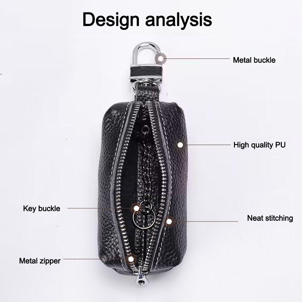 Zipper Coin Purse Multifunctional Key Holder Organizer Pouch Portable Car Key Bag  Men Women