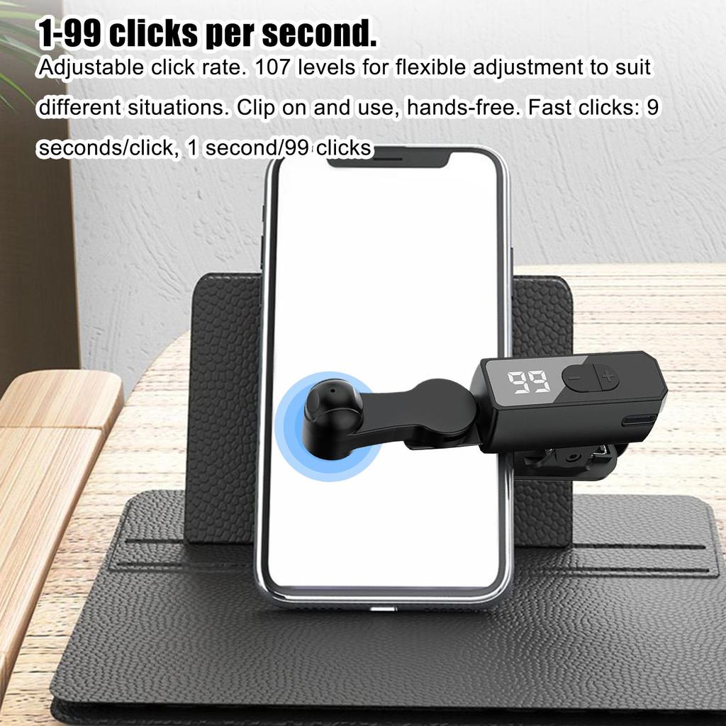 Auto Clicker for Cell Phone Auto Clicker for Phone Screen Type-C Recharging 107-Speed Click Tool for Game Playing Live-Stream