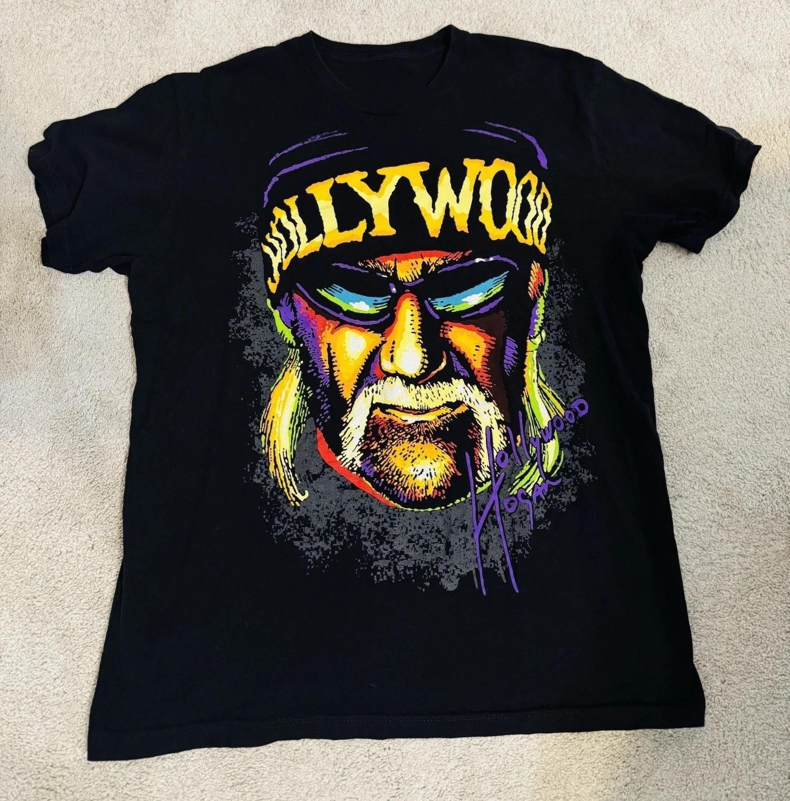 Vtg Hulk Hogan Hollywood Hogan Heavy Cotton Black S to 5XL Shirt VK240 S