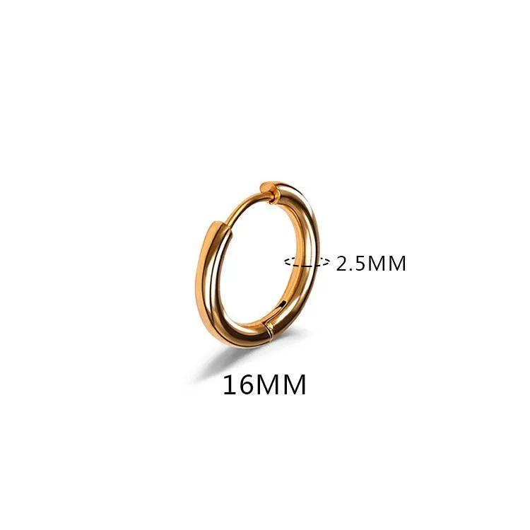LATS 2024 New Simple Stainless Steel Small Hoop Earrings for Women Men 8mm To 20mm Round Cartilage Ear Piercing Fashion Zircon