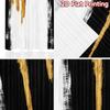 2D Flat Printing 2pcs Curtain Curtain Golden Dripping Contrast Digital Printed Polyester Drapes Family Party Use for Festive for
