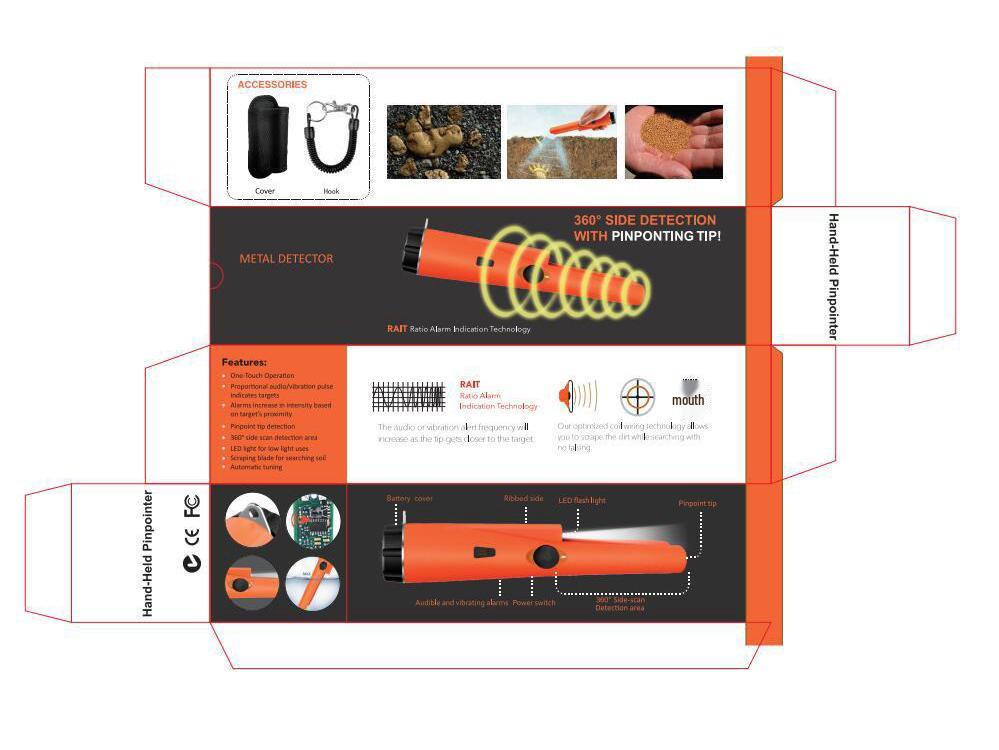 High-Sensitivity Metal Detector Positioning Rod - GP POINTER