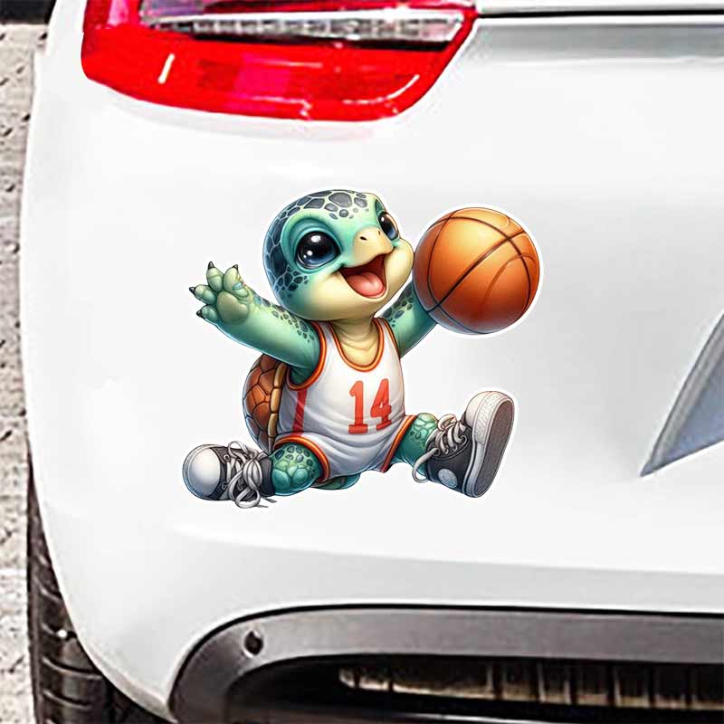 Car Sticker Animal Playing Basketball Waterproof Vinyl Decals Auto Body Window Bumper Decor Motorcycle Helmet Stickers TM217