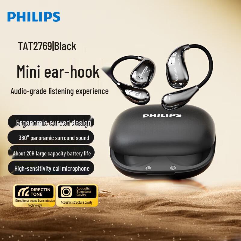 Philips TAT2769 Bezprzewodowe Słuchawki Sportowe Bluetooth z Otwartą Konstrukcją