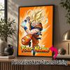 Personalized Dragon Ball Goku Diamond Art Custom Name 5D Diamond Painting Full Drill DIY Craft