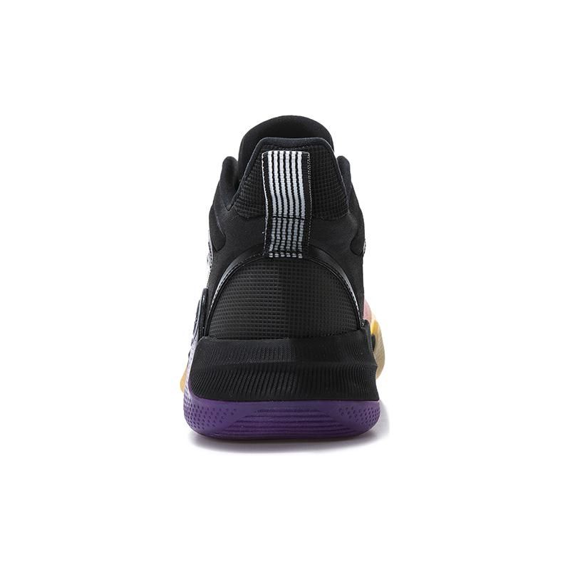 Erke Non-Slip Breathable High-Top Basketball Shoes Men sneakers Purple Black 11123304060-708