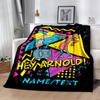 Hey Arnold! Neon Vibes Blanket Ultra-Soft Suitable for Sofa Bedding Office Chair All-Season Use Playful Design Gifts For Family Or Friends