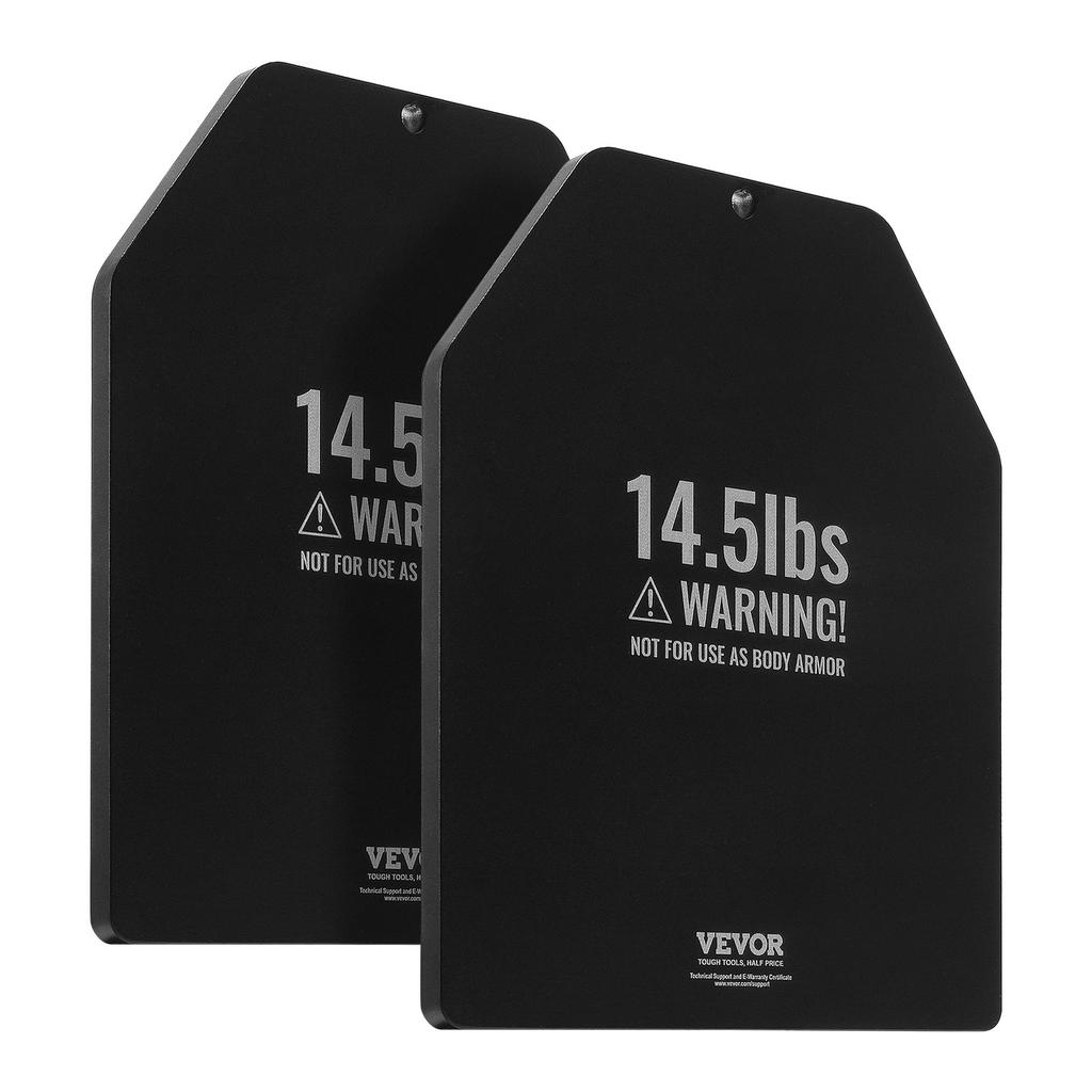 VEVOR Weight Vest Plates, 6.6 KG Pairs, Premium Steel Weighted Plates, Contoured Ergonomic Fit – WODs, Additional Weight for Weight Vests
