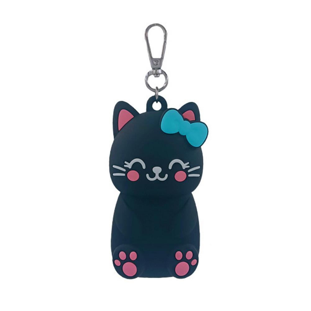 Cute Animal Silicone Lip Balm Holder Case Keychain Kawaii Cat Bunny Lipstick Sleeve Protective Cover Bag Charm Gift