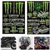 Mirhua Monster Energy Motocyklová sada pro a Univerzální samolepky, 4, Auta, Motocykly, Přilby, Odolné proti světlu, Přizpůsobitelné,