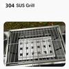 Camping BBQ Stove, Folding Charcoal Grill , Adjustable Furnace Carbon Plate Height,Stainless Steel,Instantly Expand