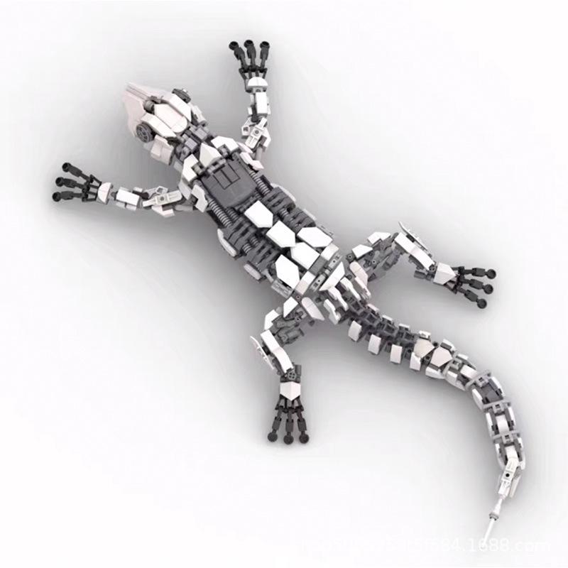 MOC Building Block Set Mechanical Gecko Building Puzzle Mechanical Biological Toy Gift