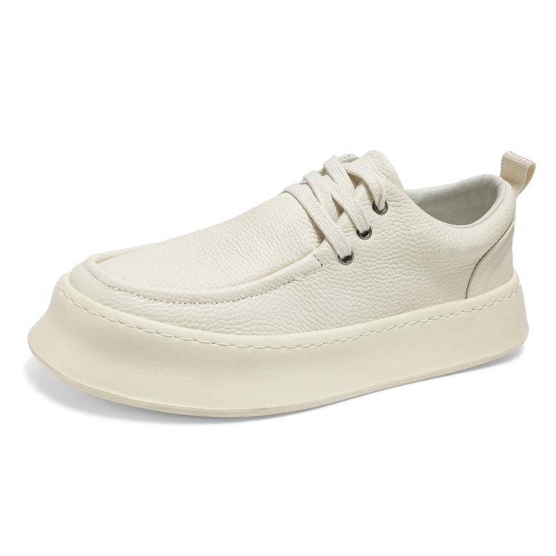 2025 Neue Herren Casual Leder Büro Schuhe Student Outdoor Trendschuhe Flache Designer Laufschuhe Rutschfest Low Top Schuh