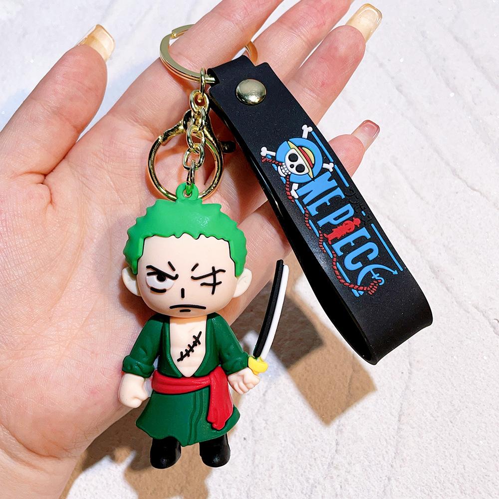 50Styles ONE PIECE Themed Keychain Cute Luffy, Roronoa Zoro, Silicone Toy Doll Key Chain Backpack Decor Small Gifts for Friends