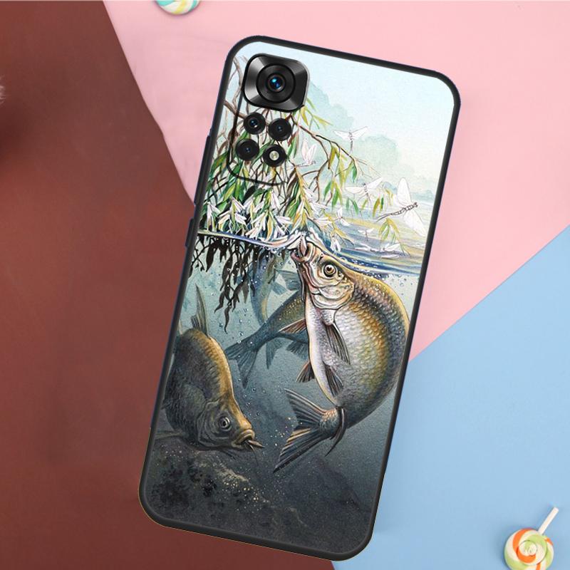 Carps Fish Fishing Cover For Xiaomi Redmi Note 14 13 12 9 10 11 Pro 9S 10S 11S 12S Redmi 14C 10C 12C 13C Case