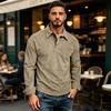Men's Cotton Corduroy Long Sleeve Shirt with Collar for Everyday Wear