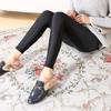 Large Size Spring and Autumn Elastic Thin Women's Black Small-foot Leggings, Thin Stepping Glossy Pants, and Leggings