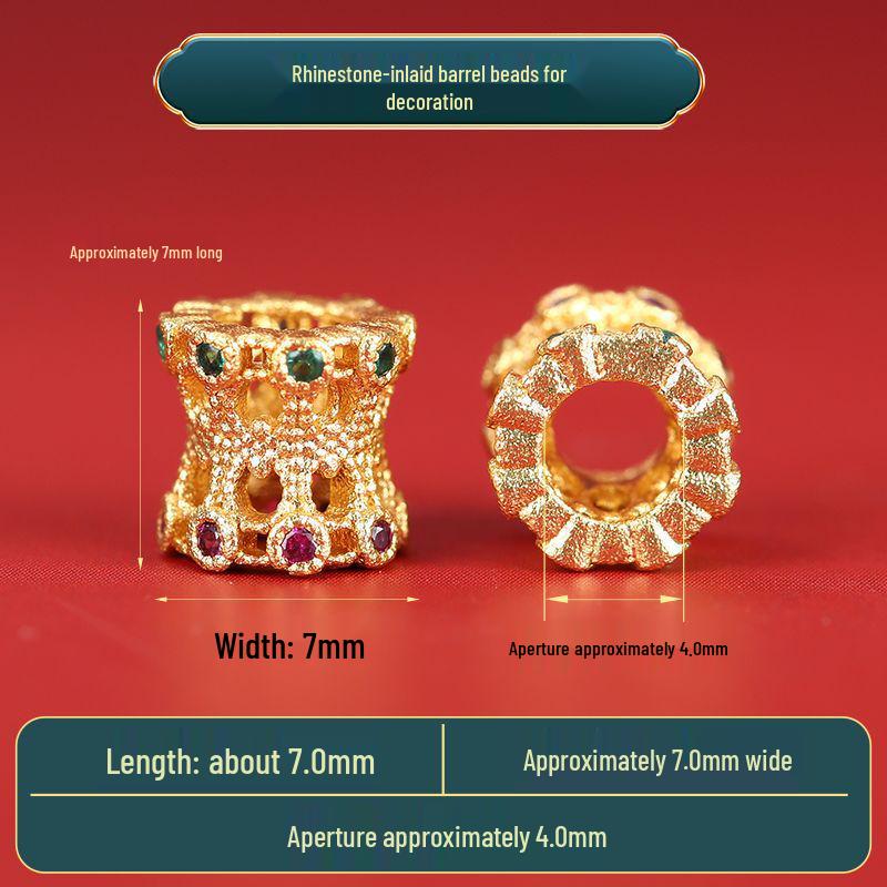Year of the Horse Sand Gold Non-Fading Drip Oil Beaded DIY Bracelet and Jewelry Accessories.