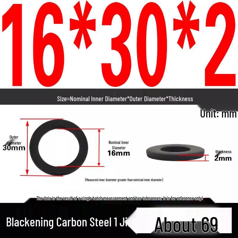 Blackened Thickened Oversized Metal Washer