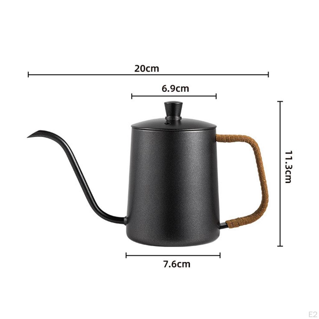 Coffee Pot Pour Over Drip Tea Kettle Scratch Resistant Anti Scald Handle Gooseneck