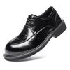 Fashion Black new men's leather shoes Trendy minimalist quality style Business leisure and office Adult height increasing shoes New