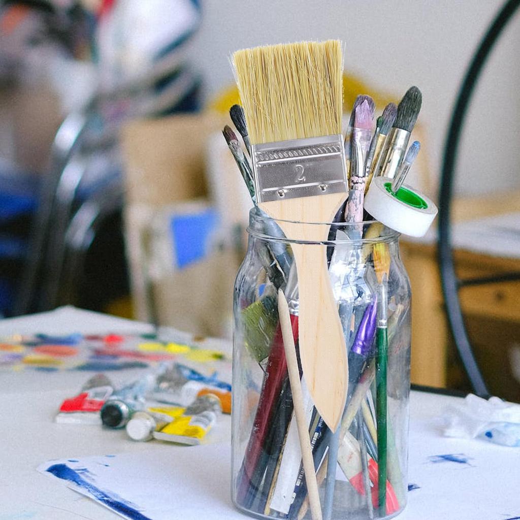 NUOLUX Paint Thin Handle Set for Furniture and Woodwork Lustre for and DIY Brushes Iron Brushes, Design, 23-Piece Painting, Compatible, Water-Based