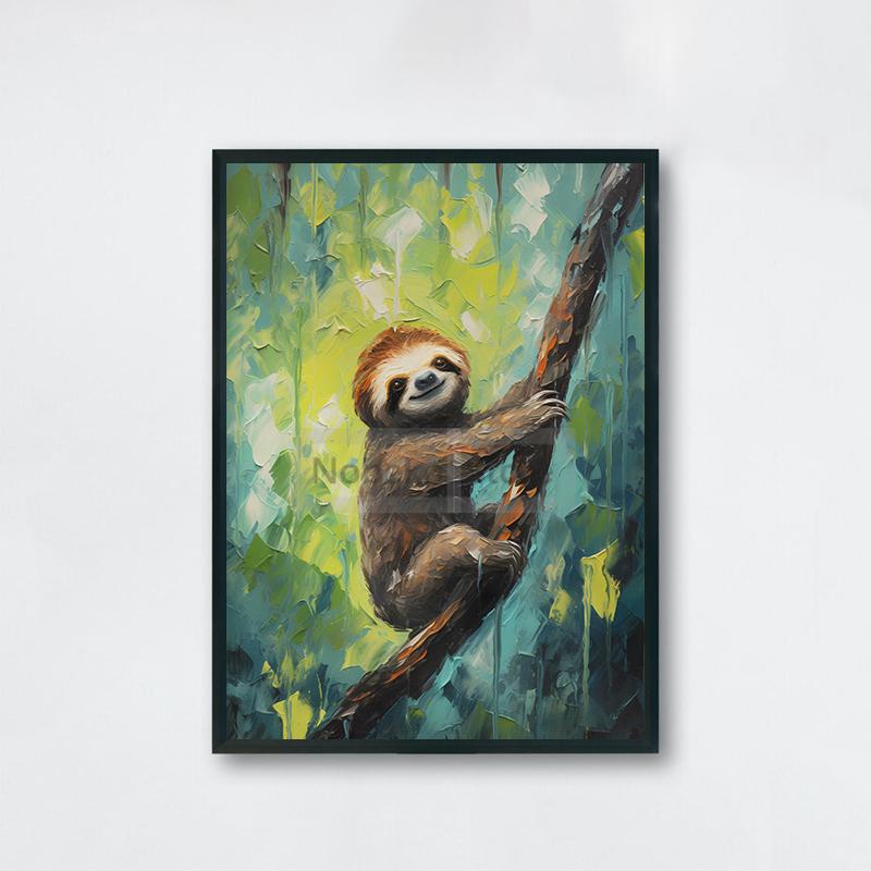 Cute Baby Animal Nursery Posters Cute Wildlife Prints Canvas Oil Painting Woodland Wall Art Pictures Home Kids Room Decoration