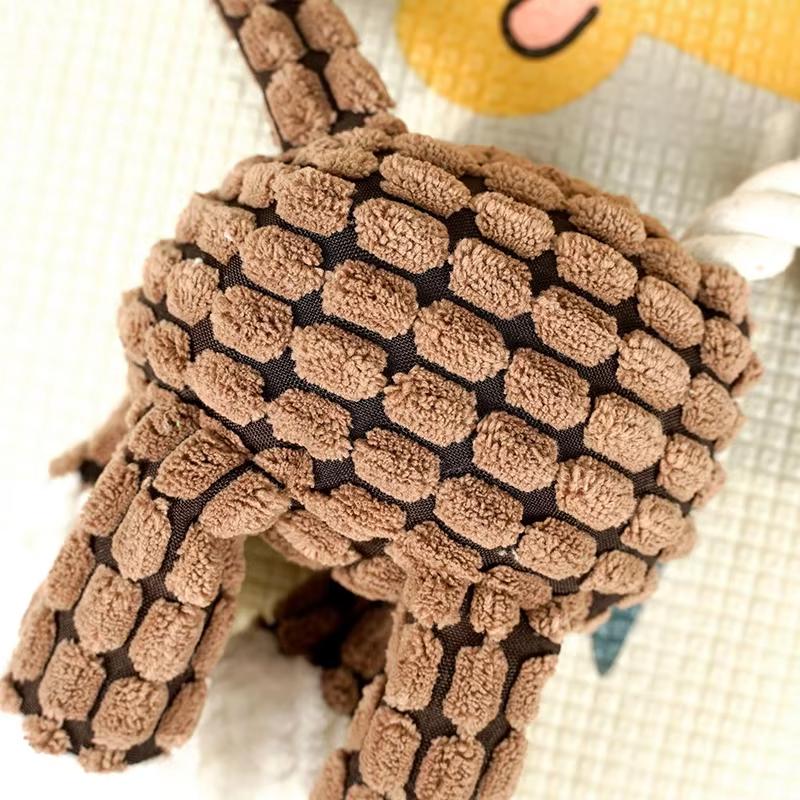 Dog Sounding Toy Molar Training Decompress Interactive Bite Resistant Donkey Shape Plush Toys Pet Dog Supplies