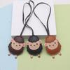 Cute Goat PU Leather Keychain Durable Cute Key Ring Bag Pendant for Women Car Key Holder Daily Use Gift