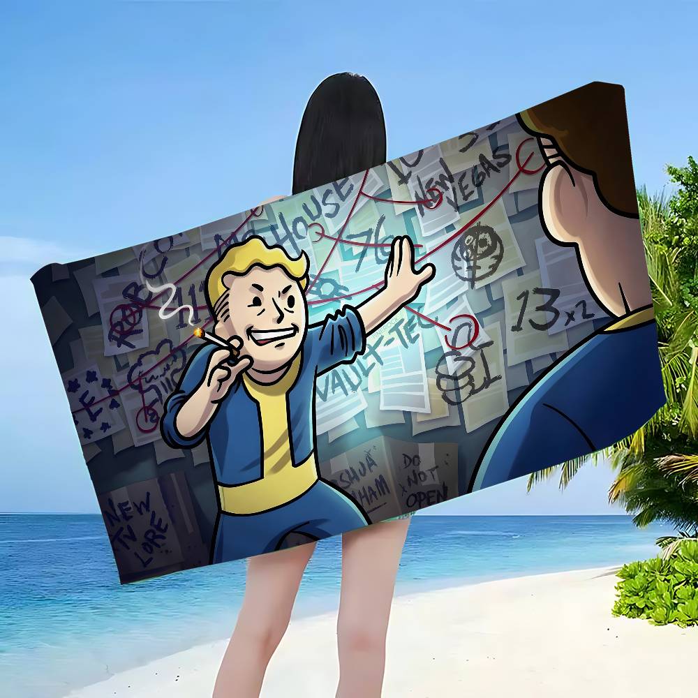 Game F-Fallouts Anime Microfiber Beach Towel Absorbent Quick dry Soft Yoga Swimming Resort Mountain Climbing Towel