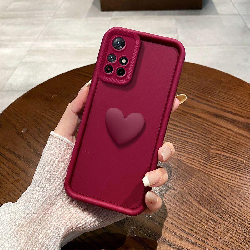 A 25 15 55 35 Cute Love Heart Silicone Case For Samsung Galaxy A55 A35 A25 A15 A05S 4G 5G S24 Plus Ultra Women Matte Back Cover