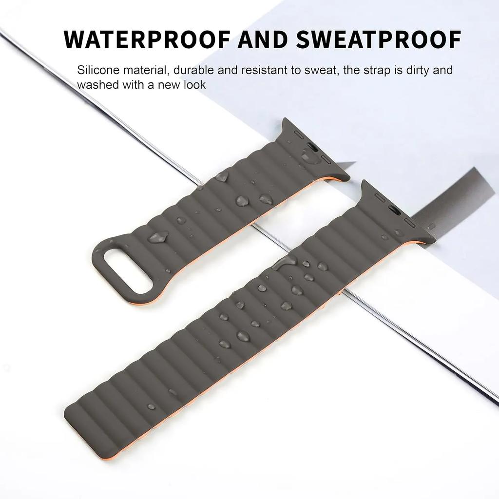 Silicone Magnetic Strap for Apple Watch 11 10 46mm 42mm Ultra 3/2 49mm Sports Bracelet iWatch 9 8 7 6 5 4 SE 45mm 44mm 41mm Band