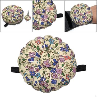 Pincushion with , DIY Sewing Cotton Fabric Button for Stitch Cushion Accessories